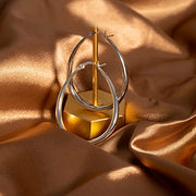 Large Oval Hoop Earrings