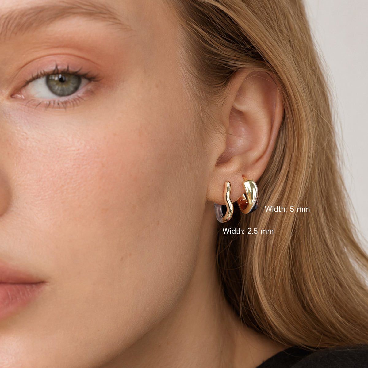 Flowline Two-Tone Sculpted Hoop Earrings ALE0036