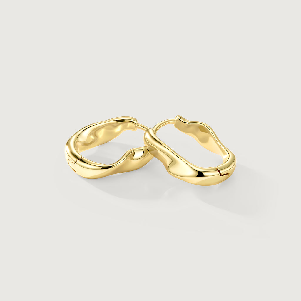Flowline Sculpted Fluid Hoop Earrings