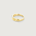 Flowline Two-Tone Wave Stackable Band Ring