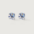 Moissanite Sterling Silver Stud Earrings