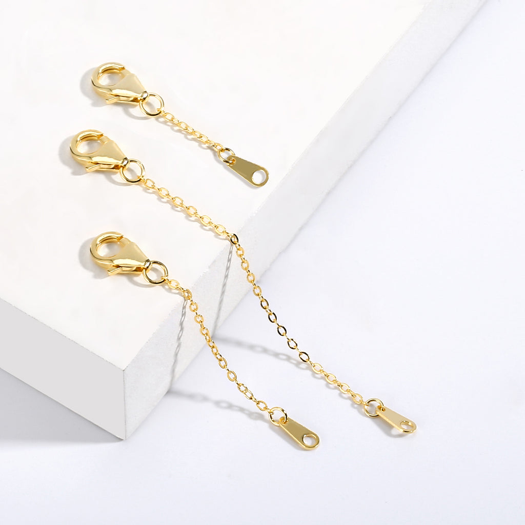 Flat Cross Chain Necklace Extender Set - 1, 2 & 3 Inch