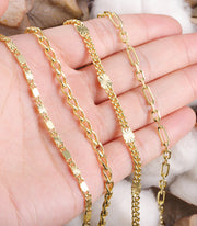14K Gold Chain Bracelets Set