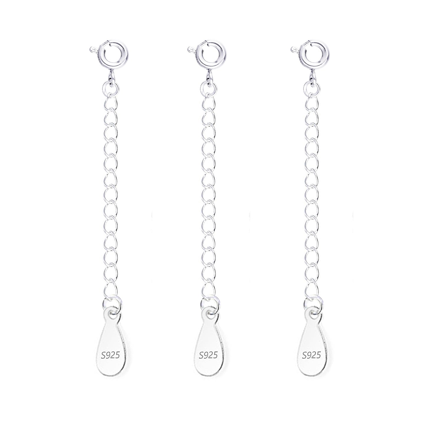 Teardrop Chain Necklace Extender Set - 2 Inch