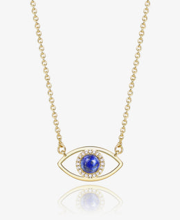 Dainty Evil Eye Gemstone Necklace