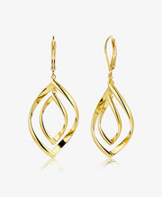 Double Twist Drop Earrings