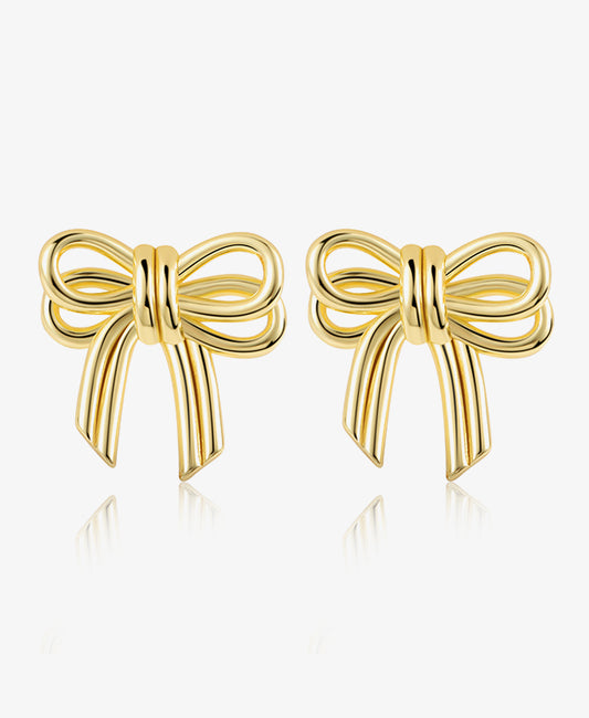 Double Bowknot Stud Earrings