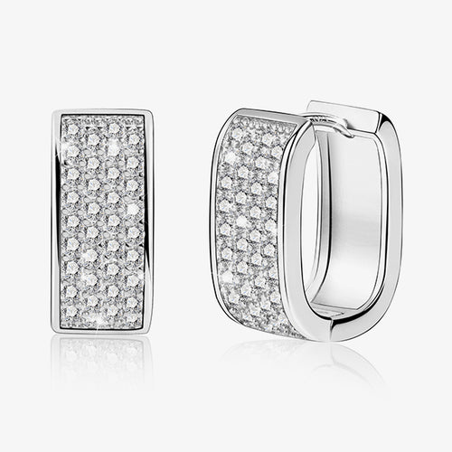 Sparkly Chunky Hoop Earrings