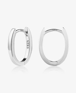 Oval Small Hoop Earrings