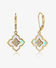 Four-Leaf Clover Drop Earrings