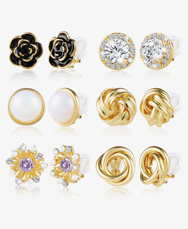 Assorted Clip On Earrings Set