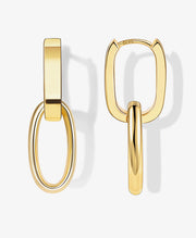 Paperclip Dangle Clip Earrings