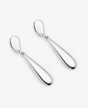Elegant Silver Teardrop Dangle Earrings