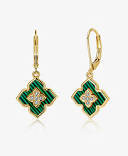 Four-Leaf Clover Drop Earrings