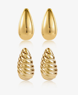 Waterdrop Stud Earrings Set