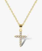Zirconia Cross Pendant Necklace