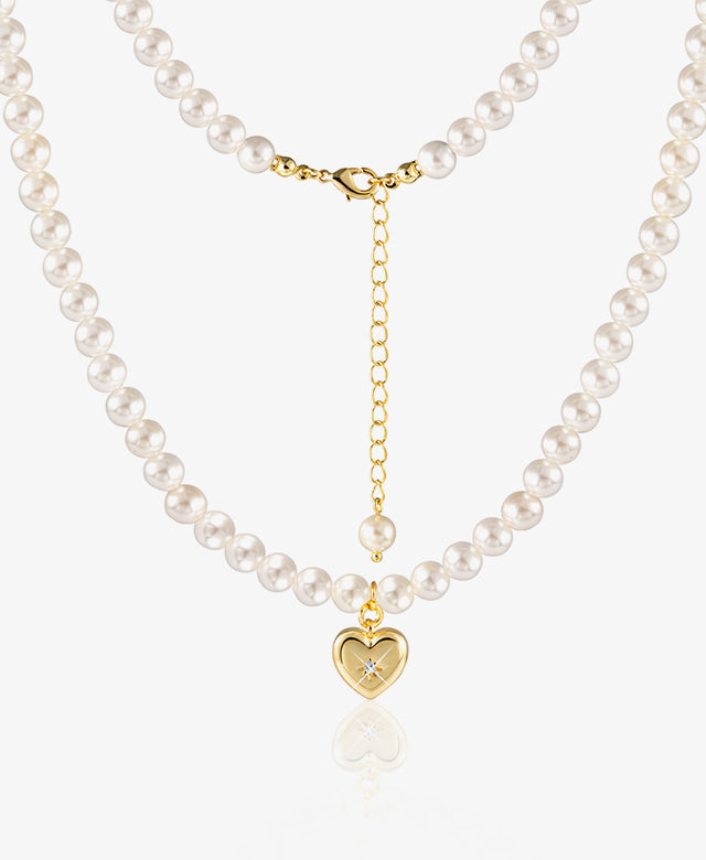 Freshwater Pearl Heart Pendant Necklace