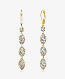 Bridal CZ Drop Earrings