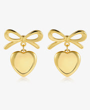 Ribbon Bow Dangle Drop Earrings