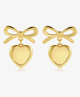 Ribbon Bow Dangle Drop Earrings