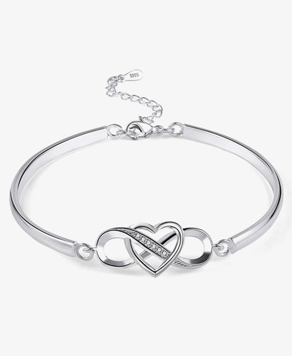 Infinity Heart CZ Bracelet