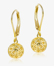 Ball Skeleton Dangle Drop Earrings