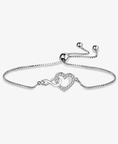 Adjustable Strech Heart Link Bracelet