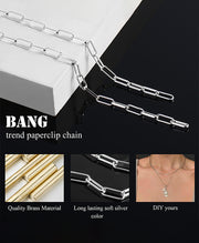 Silver Paperclip Chain Roll for Handmade Jewelry