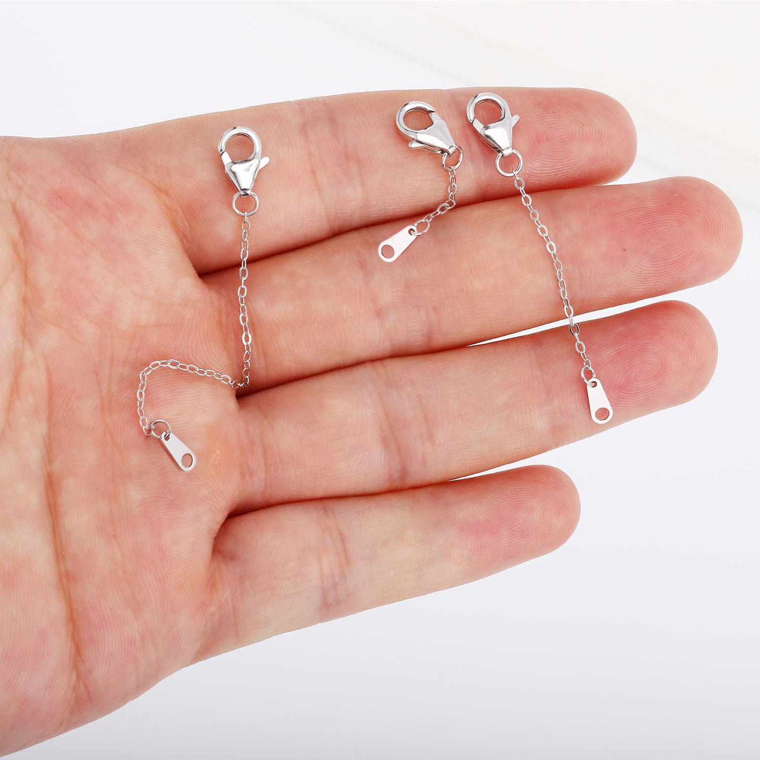 Flat Cross Chain Necklace Extender Set - 1, 2 & 3 Inch