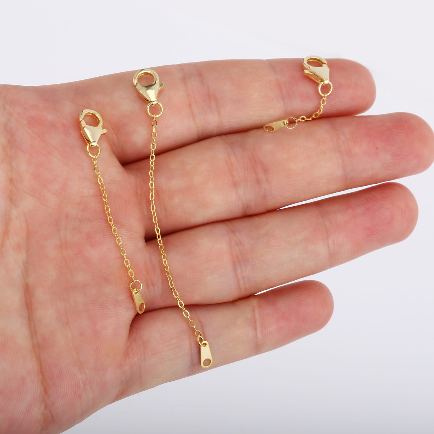 Flat Cross Chain Necklace Extender Set - 1, 2 & 3 Inch