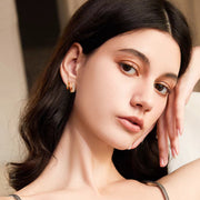 Alexcraft Small Hoop Earrings Set for Women, 14K Gold/Sliver Plated Chunky Huggie Hoop Earring Hypoallergenic Stackable Earrings for Woman Multiple Piercing Dainty Jewelry Gift