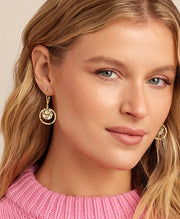 Disc Leverback Earrings