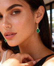 Geometric Rhombus Drop Earrings