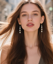 Bridal CZ Drop Earrings