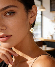 Four-Leaf Clover Drop Earrings