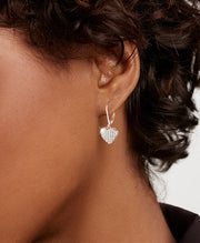 Sparkly Heart Drop Earrings