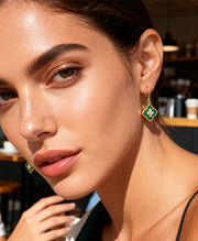 Four-Leaf Clover Drop Earrings