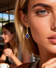 Geometric Rhombus Drop Earrings