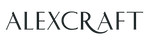ALEXCRAFT logo with a decorative knot design on a white background