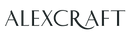 ALEXCRAFT logo with a decorative knot design on a white background