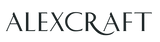 ALEXCRAFT logo with a decorative knot design on a white background