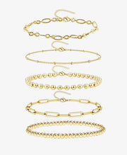 Multilayer Bead Chain Bracelet Set