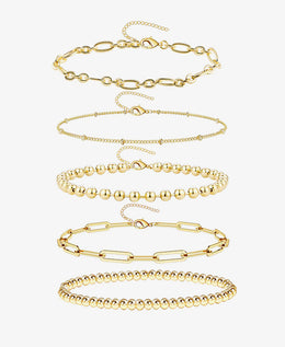 Multilayer Bead Chain Bracelet Set