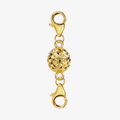 Gold disco ball magnetic clasp with faceted round bead and loop ends