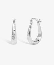 Hoop Earrings for Women Sterling Silver Plated Oval Hoop Earrings Hypoallergenic U Shaped Hoops Earring for Jewelry Gifts