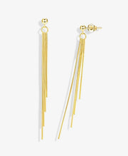 Long Thin Tassel Drop  Earrings