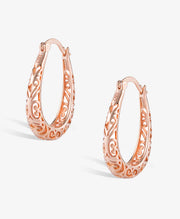 Vintage Filigree Hoop Earrings