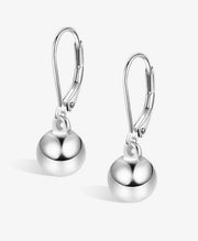 Sterling Silver Drop Ball Earrings