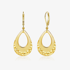 Hammered Layer Drop Earrings