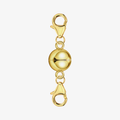 Necklace & bracelet extender in gold tone, with double-ball connector and lobster clasps